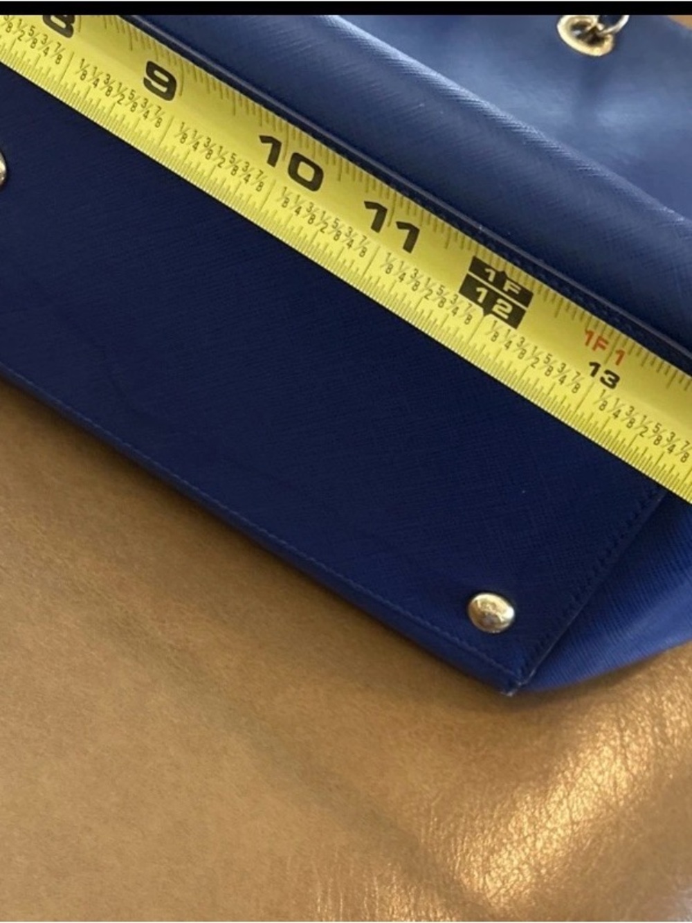 Salvatore Ferragamo MELIKE Vara Tote With Bow SAFFIANO Royal Blue Leather - Picture 14 of 16